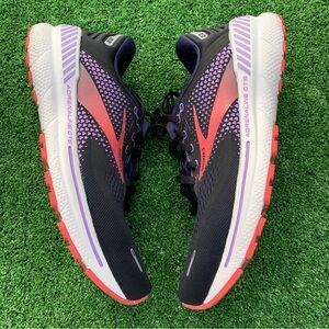 Brooks Adrenaline GTS 22 Womens 10 Wide Shoes Road Running Support Black Purple